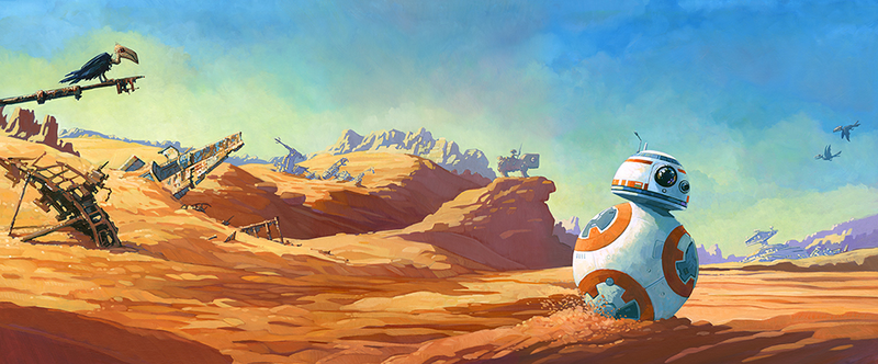 Illustration for article titled Fall in Love With BB-8 All Over Again With These Beautiful Paintings